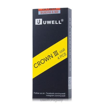UWELL Montevideo - UWELL CROWN 3 bobinas (paquete de 4) 0,4 ohmios PTJR92