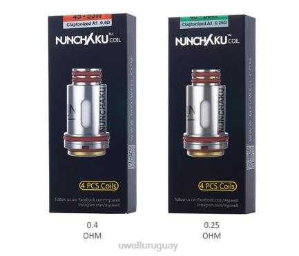 UWELL Montevideo - UWELL NUNCHAKU bobinas (paquete de 4) 0,4 ohmios PTJR262