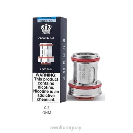 UWELL Online Shop - UWELL CROWN 4 bobinas de repuesto (paquete de 4) un2 doble malla 0.23ohm PTJR184