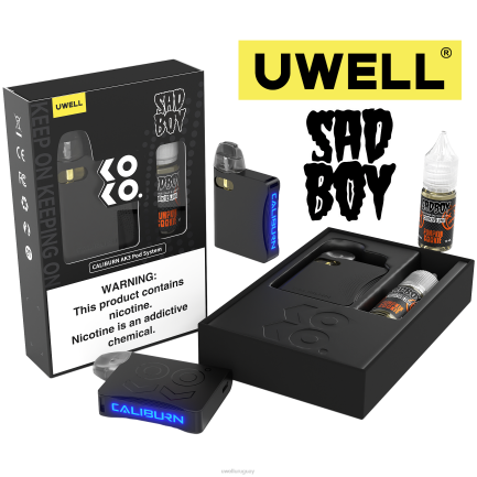 UWELL Montevideo - UWELL CALIBURN AK3 kit + vainas a3s 0.8ohm (x2) + daddy's vapor 10ml sales 50mg crl: cian/flv: menta 50 mg PTJR242