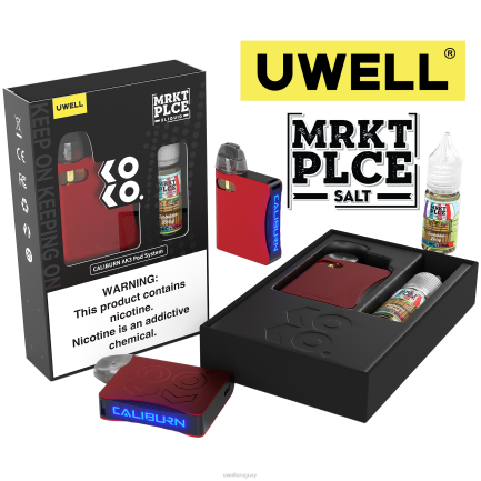 UWELL Montevideo - UWELL CALIBURN AK3 kit + vainas a3s 0.8ohm (x2) + daddy's vapor 10ml sales 50mg crl: cian/flv: menta 50 mg PTJR242
