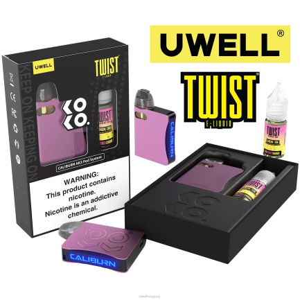 UWELL Montevideo - UWELL CALIBURN AK3 kit + vainas a3s 0.8ohm (x2) + daddy's vapor 10ml sales 50mg crl: cian/flv: menta 50 mg PTJR242