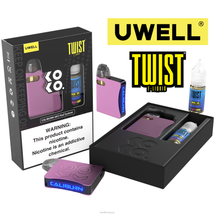 UWELL Vape For Sale - UWELL CALIBURN AK3 kit + vainas a3s 0.8ohm (x2) + daddy's vapor 10ml sales 50mg crl: rosa/flv: limonada de bayas PTJR246