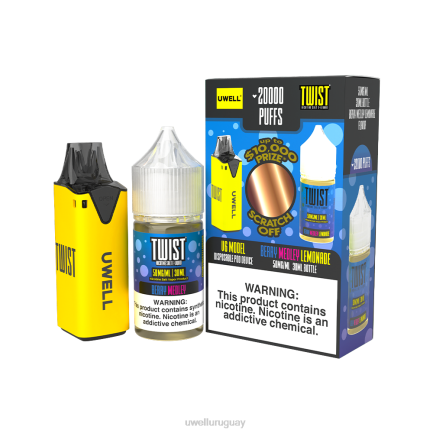 UWELL Online Shop - UWELL V6 dispositivo desechable + jugo daddy's vapor 30ml - paquete de colaboración clr: rojo/flv: lágrimas de unicornio 48 mg PTJR214