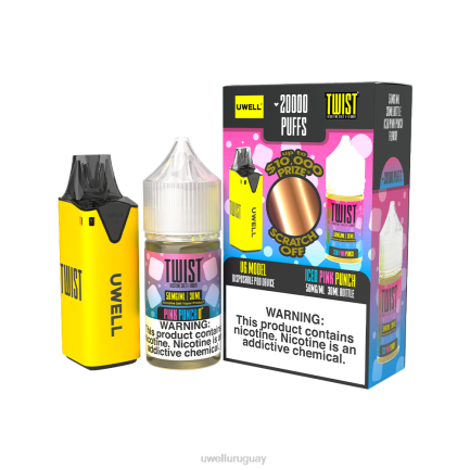 UWELL Online Shop - UWELL V6 dispositivo desechable + jugo daddy's vapor 30ml - paquete de colaboración clr: rojo/flv: lágrimas de unicornio 48 mg PTJR214