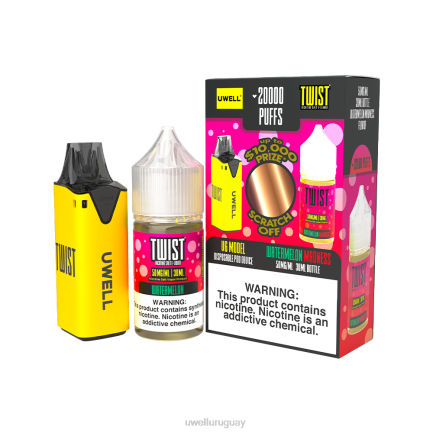 UWELL Review - UWELL V6 dispositivo desechable + jugo daddy's vapor 30ml - paquete de colaboración clr: rojo/flv: pera fuji mangoberry 48 mg PTJR209